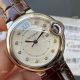 Swiss Quartz Cartier Medium Ballon Bleu Brown Leather Strap Watch 33mm (8)_th.jpg